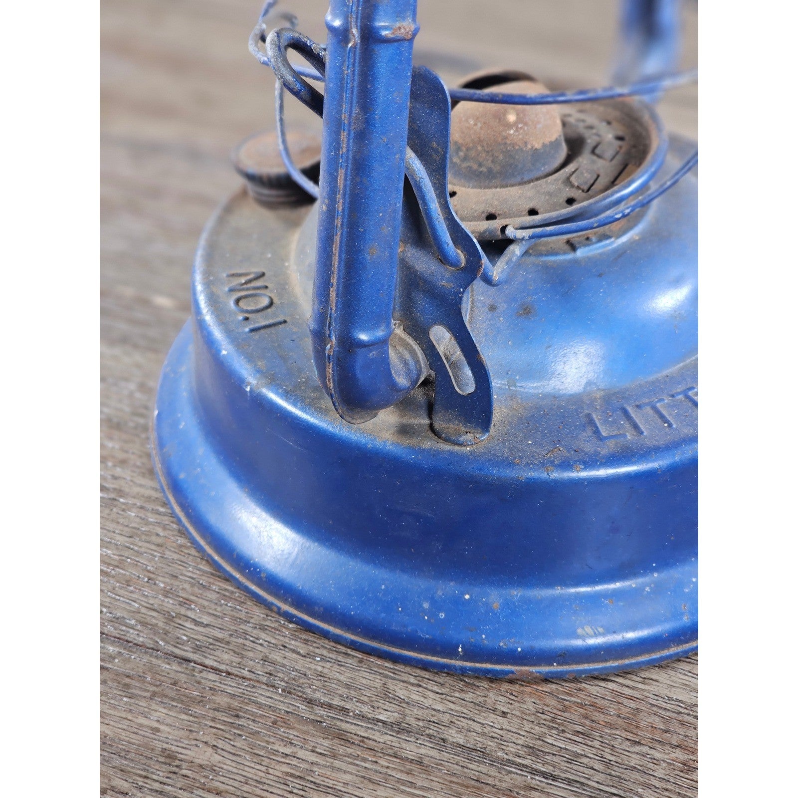 Vintage Dietz No 1 Blizzard Blue Lantern Made in Hong Kong 13.5"