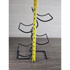 Modern Black Metal Wine Bottle Holder Tabletop Rack Holds 4 Bottles