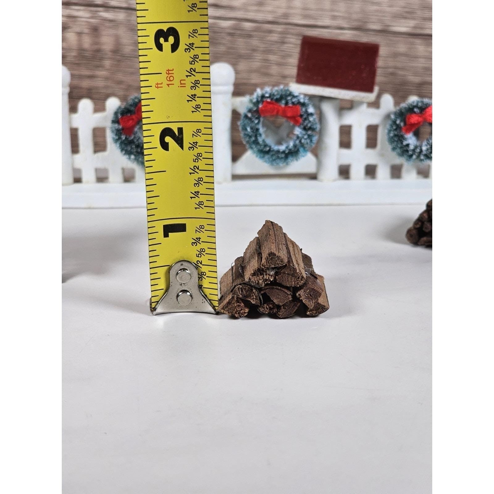 Vintage Lemax Christmas Village Accessories Fence Bench Firewood Set