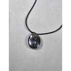 Vintage Madonna Pendant Necklace Oval Religious Medallion