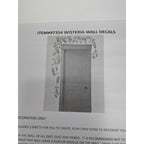 Purple Wisteria Wall Decals Floral Vine Stickers Botanical Wall Art Set