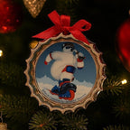 Coca-Cola 1998  Polar Bear Ornament Trim-A-Tree Metal