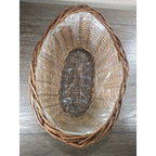 Vintage Wicker Basket with Plastic Liner – Rustic Storage Planter Basket