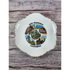 Vintage San Francisco Souvenir Plate Gold Trim Scalloped 5.5"