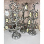 VTG Belk Pewter Rose Bush Family Cameo Photo Holder Display, 11.5" Project Piece