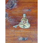Mannon 1988 Crystal Baseball Batter Figurine Gold Tone Base
