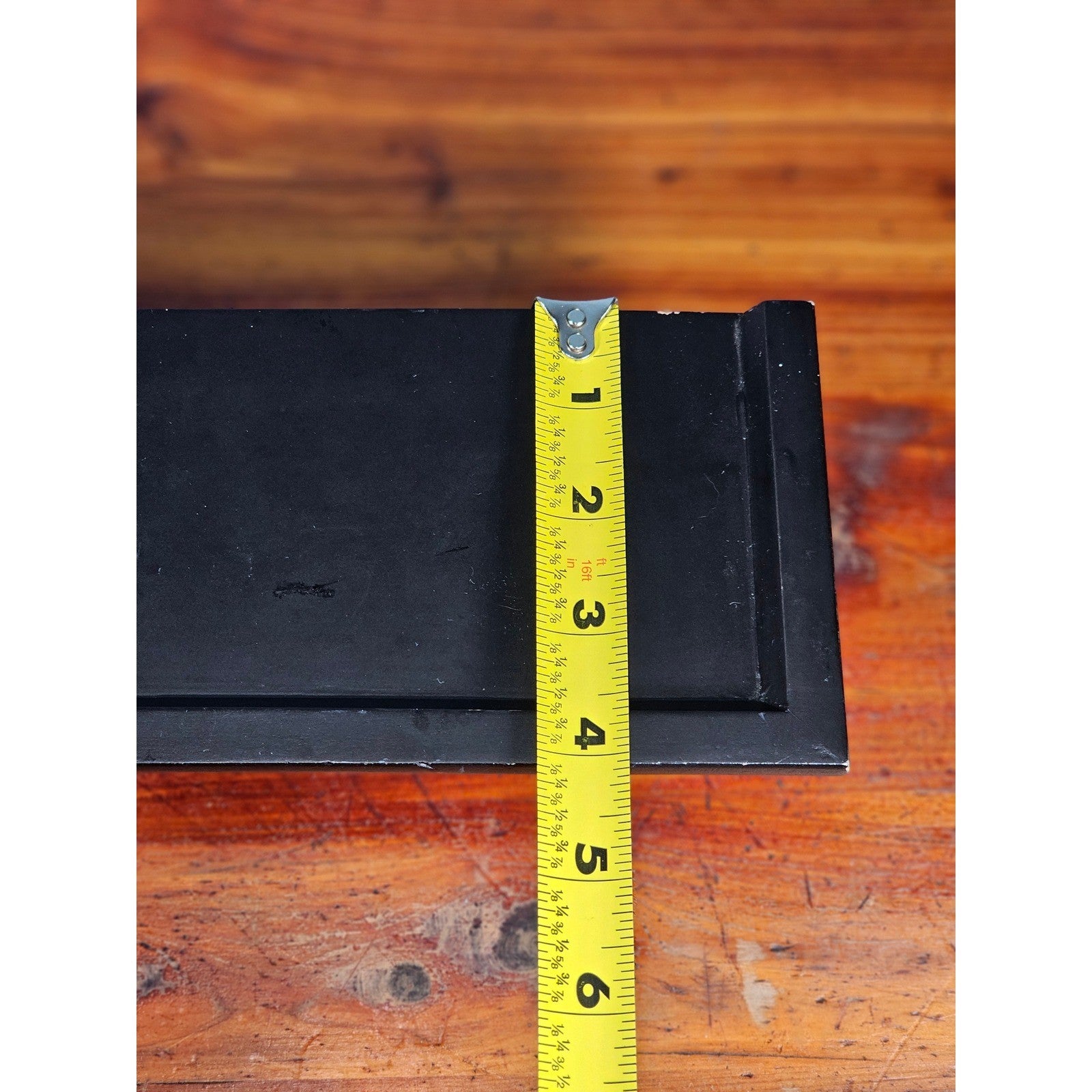 Vintage Black Wall Shelf – Decorative Floating Display Shelf 12" x 4" x 3"