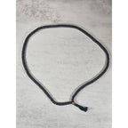 Vintage Black Beaded Tassel Necklace Boho Wood Accent Pendant