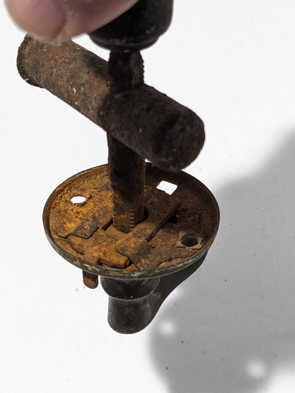 Antique Bronze Door Knob & Latch Set – 19th Century Architectural Hardware