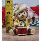 Vintage Teddy Bear Drum Ornament Hong Kong Yellow Coat