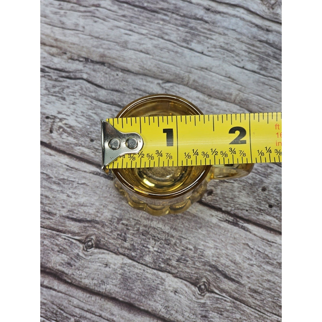 Vintage Federal Amber Mini Beer Mug Shot Glass 1970s Gold Glass