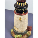 KS Collection Lighthouse Figurine Blue Brick Base Coastal Decor