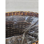 Vintage Woven Basket with Plastic Liner – Rustic Storage or Planter Basket