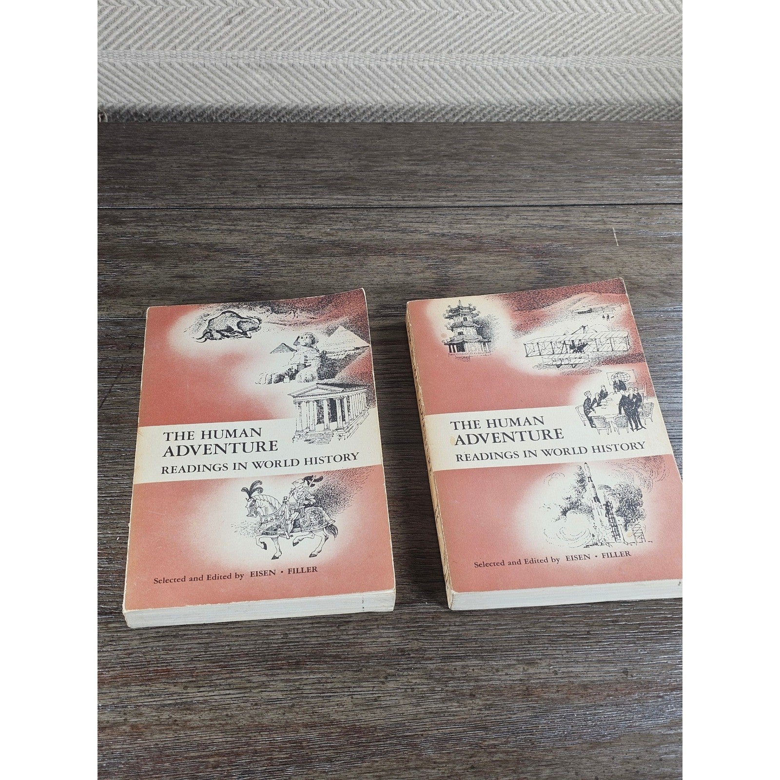 Vintage World History Books Set – The Human Adventure Volumes One & Two (1964)