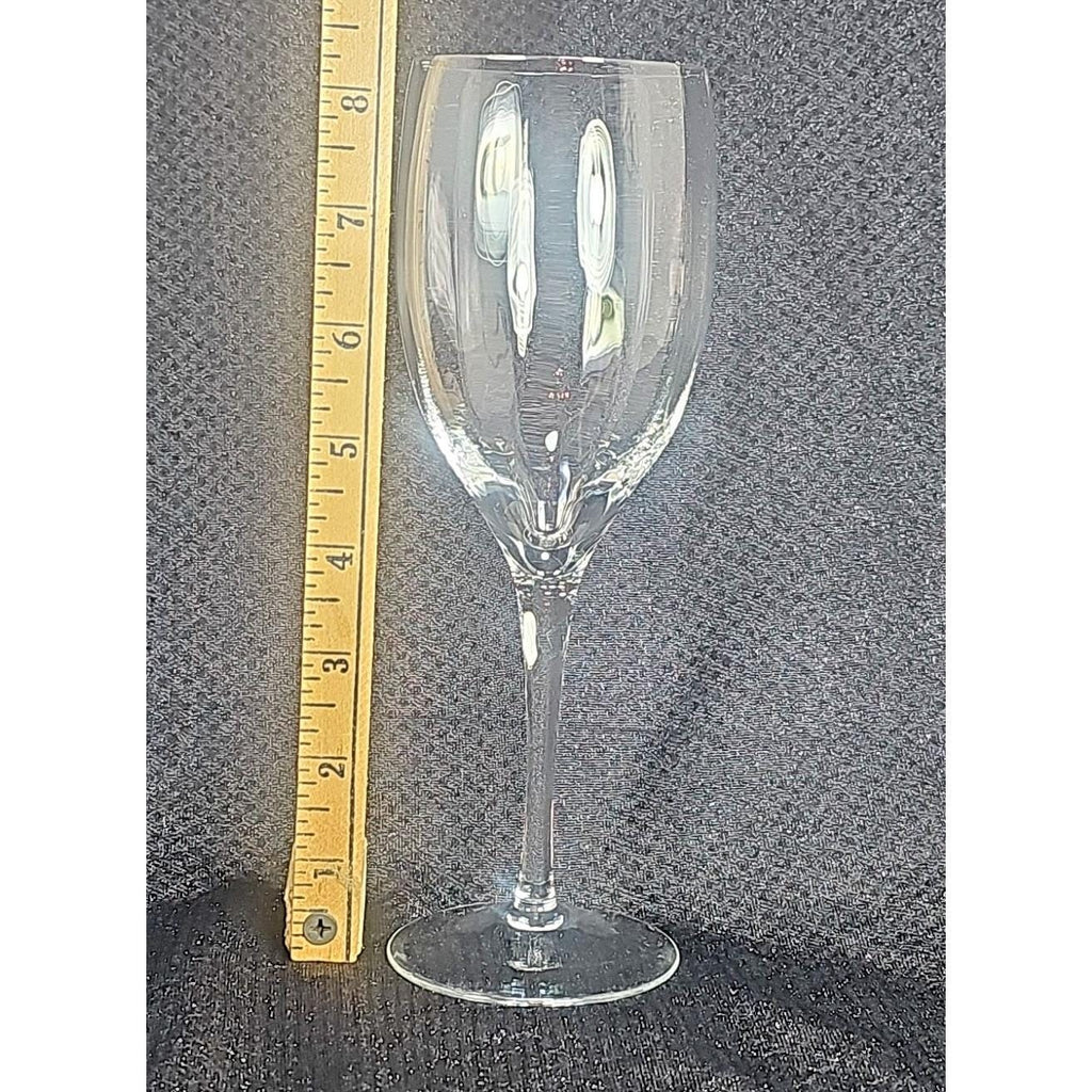 Vintage Crystal Wine Glass Clear Stemmed Barware 6.5"