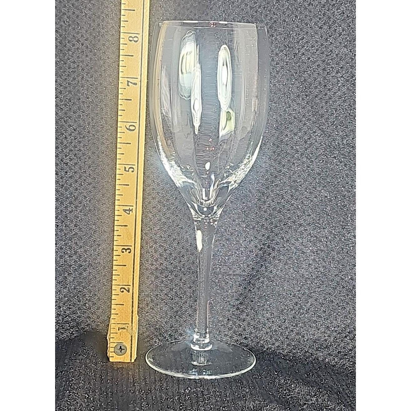 Vintage Crystal Wine Glass Clear Stemmed Barware 6.5"