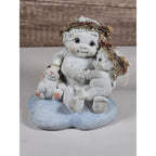 Dreamsicles Cherub Figurine with Bunny Signed Kristin Cast Art