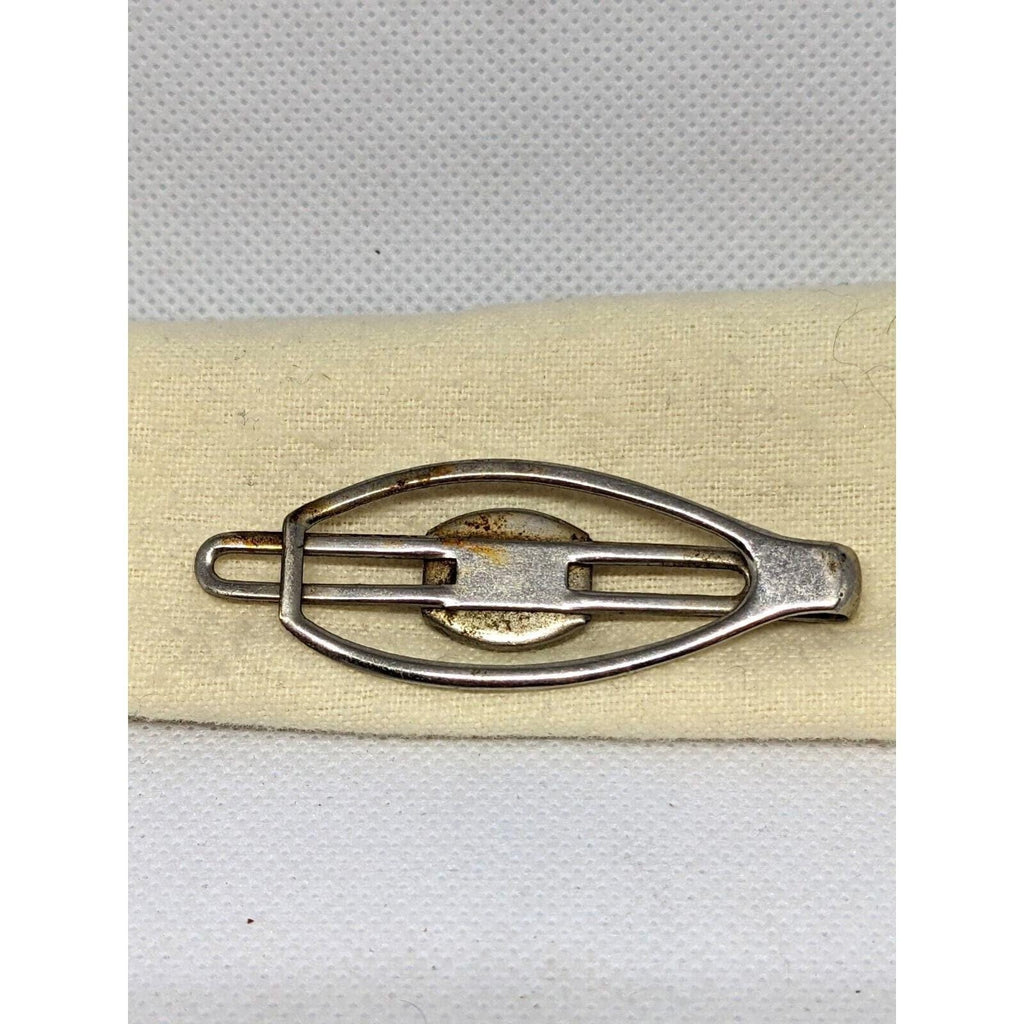 Fox Hunt Tie Clasp Equestrian Horse Jump Silver Tone Bar