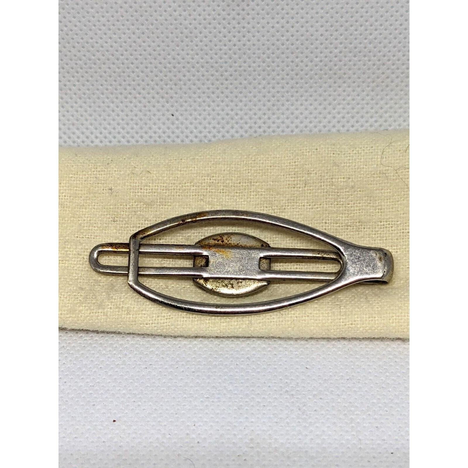 Fox Hunt Tie Clasp Equestrian Horse Jump Silver Tone Bar