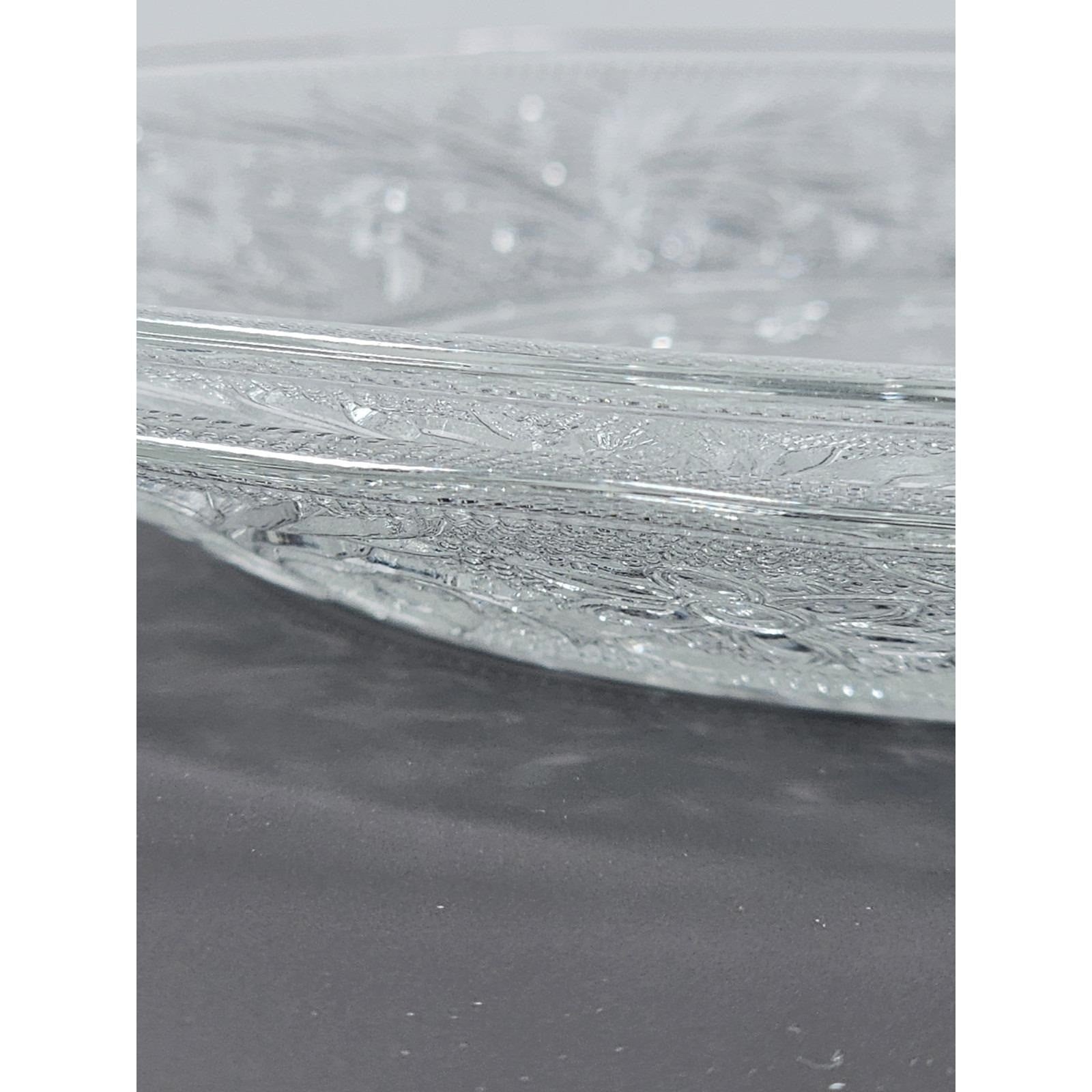 Anchor Hocking Sandwich Glass Plates Set of 2 Clear Pressed