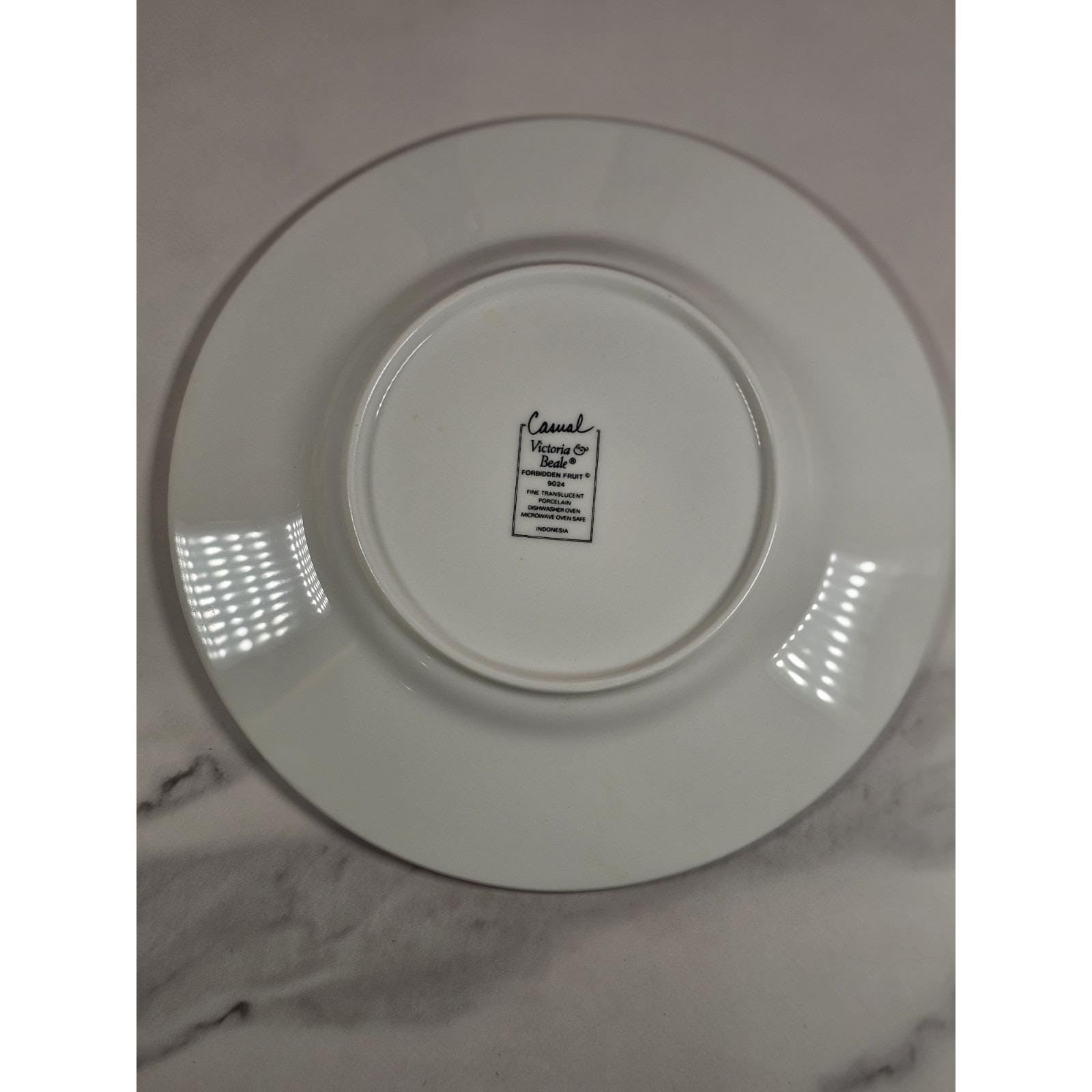 90s Vintage Set of 2 Victoria Beale Forbidden Fruit 9024 Saucers