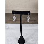 Vintage Sterling Silver Celtic Cross Dangle Earrings