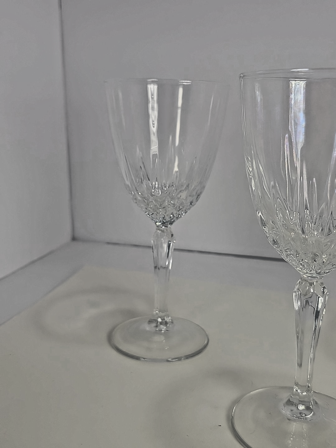 Set of 4 "Diamant" by Cristal D'Arques-Durand 8oz Luminarc Wine Glasses