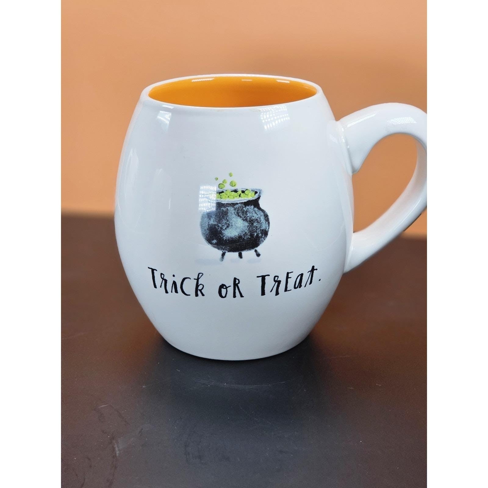 Vintage Rae Dunn Halloween Mug Set of 6 Ceramic Witch Theme Cups