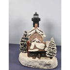 Harbour Lights Old Field Point Lighthouse Christmas COA