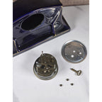 Mercedes Wind Up Clock Germany Blue Ceramic Mantel Clock