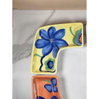 Vintage Avon Floral Ceramic Dishes Set of 4 Hand Painted Serveware