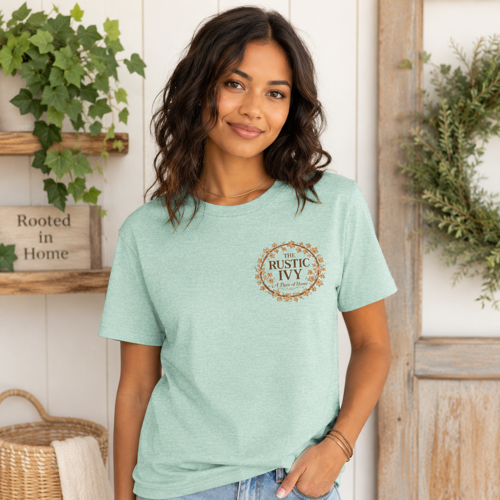 The Rustic Ivy Logo Tee, Vintage Ivy Farmhouse Shirt