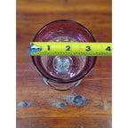 Vintage Amethyst Overlay Hobnail Wine Glass Purple Crystal Goblet