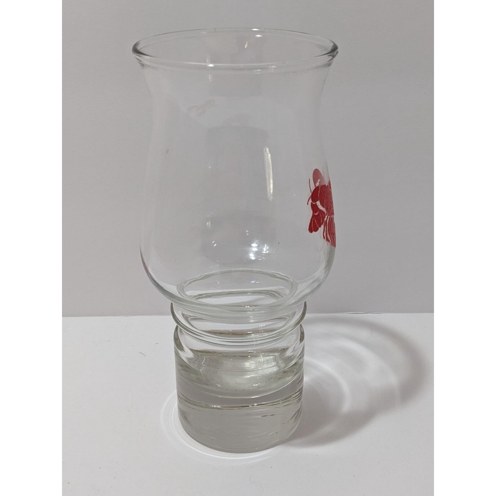 Libbey Lobster Glass 1980s Nautical Hurricane Barware
