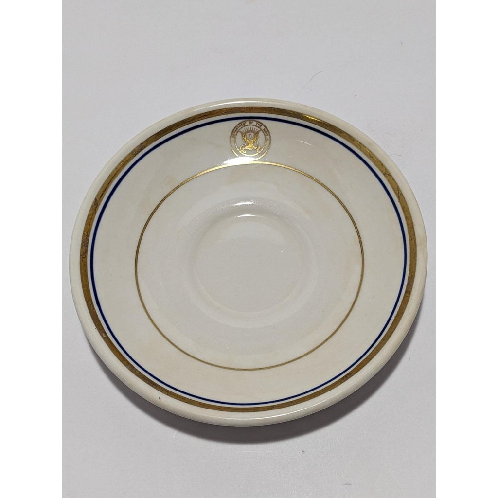 Homer Laughlin US Navy Saucer Plates Set of 2 Vintage USN China