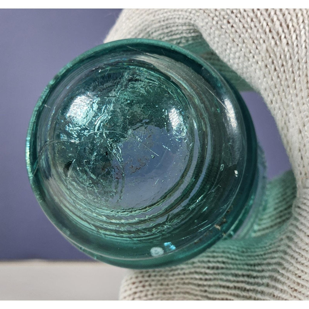 Vintage Hemingray No 12 Glass Insulator Aqua Blue 1893 Patent