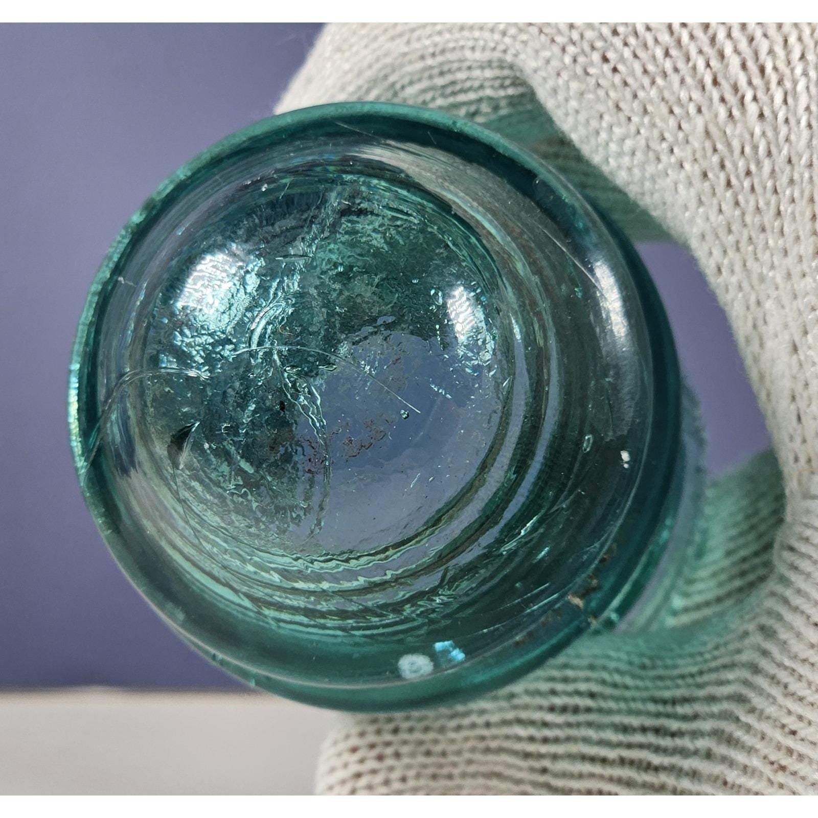 Vintage Hemingray No 12 Glass Insulator Aqua Blue 1893 Patent
