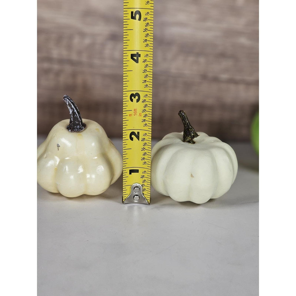 Set of 4 Mini Artificial Pumpkins & Gourds Autumn Fall Table Decor