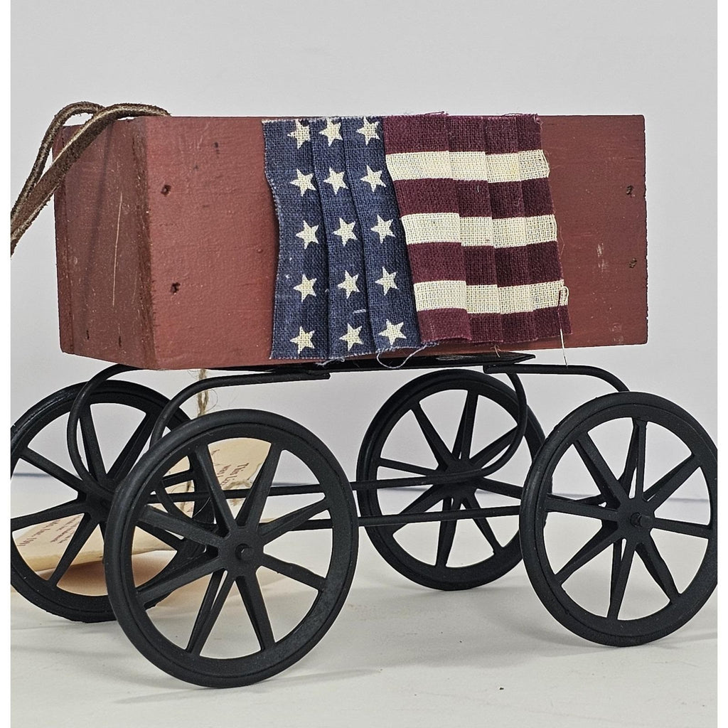 Lizzie High The Little Ones Wagon Dog Set Fourth of July Vintage