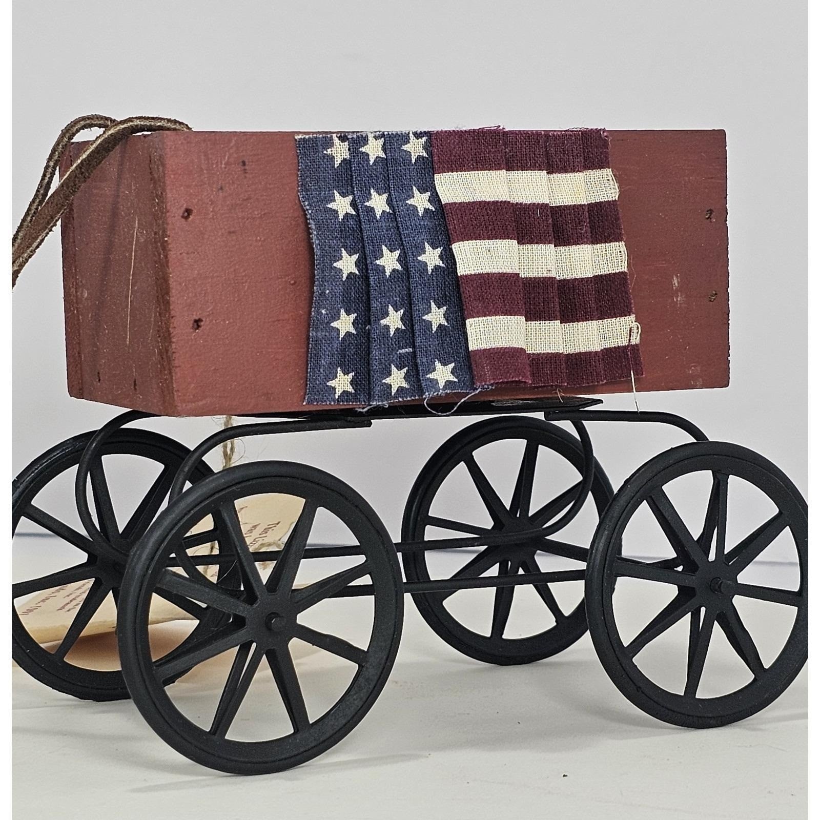 Lizzie High The Little Ones Wagon Dog Set Fourth of July Vintage