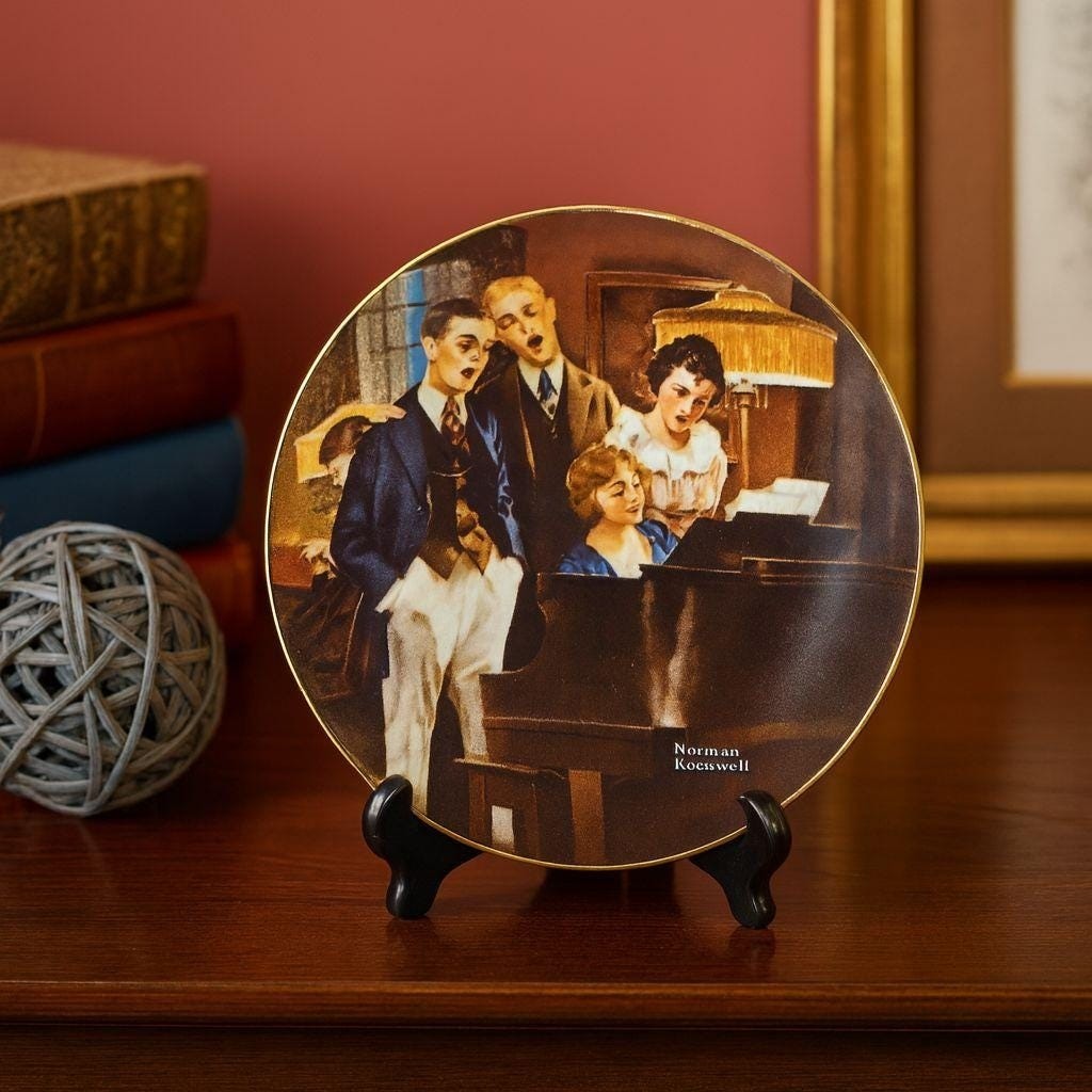 Vintage Norman Rockwell Choir Plate 8.5" Americana Collector Plate