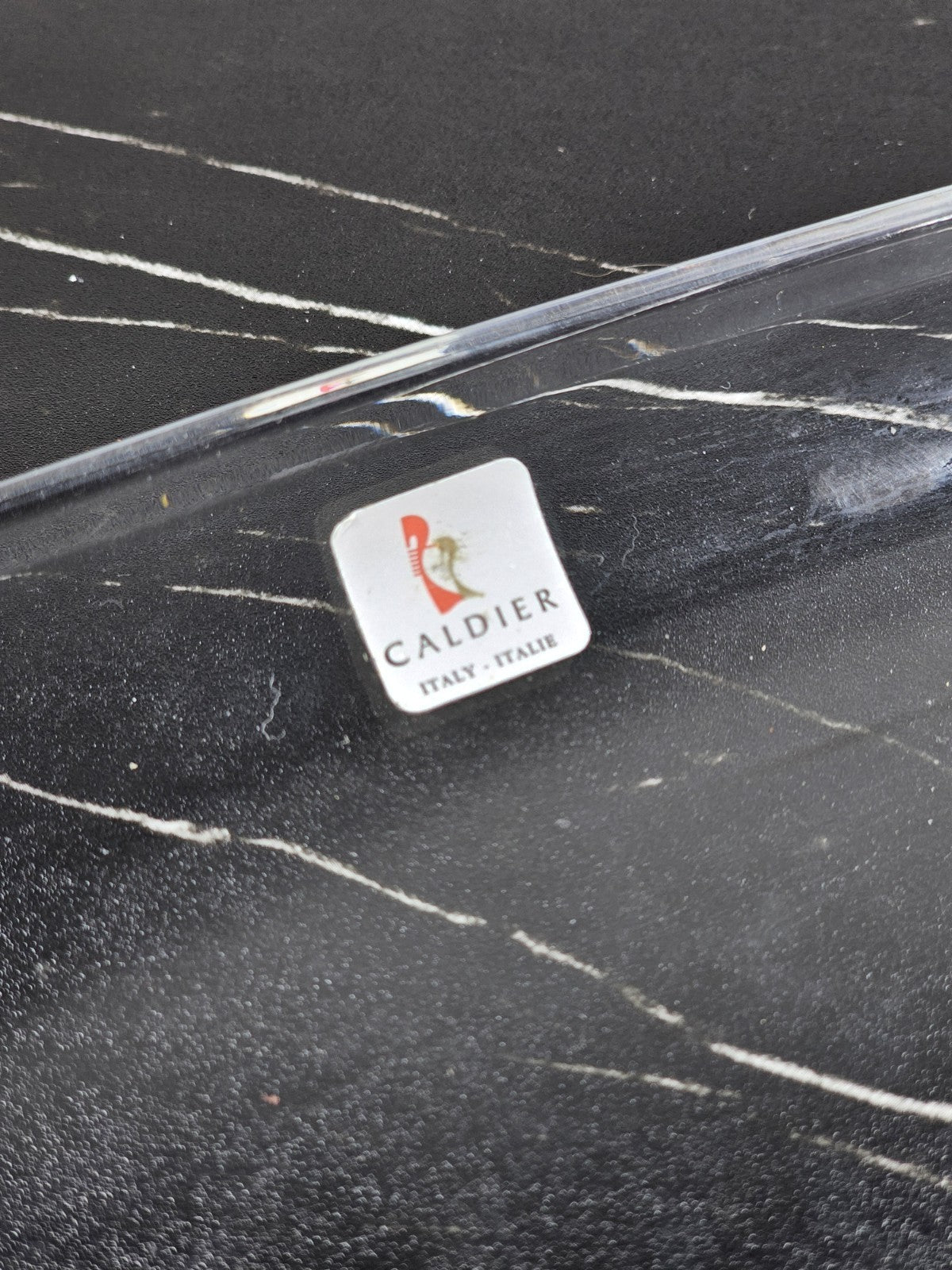 Caldier Italy Glass Oval Serving Plate 19″ x 6.5″ Clear Elegant Design