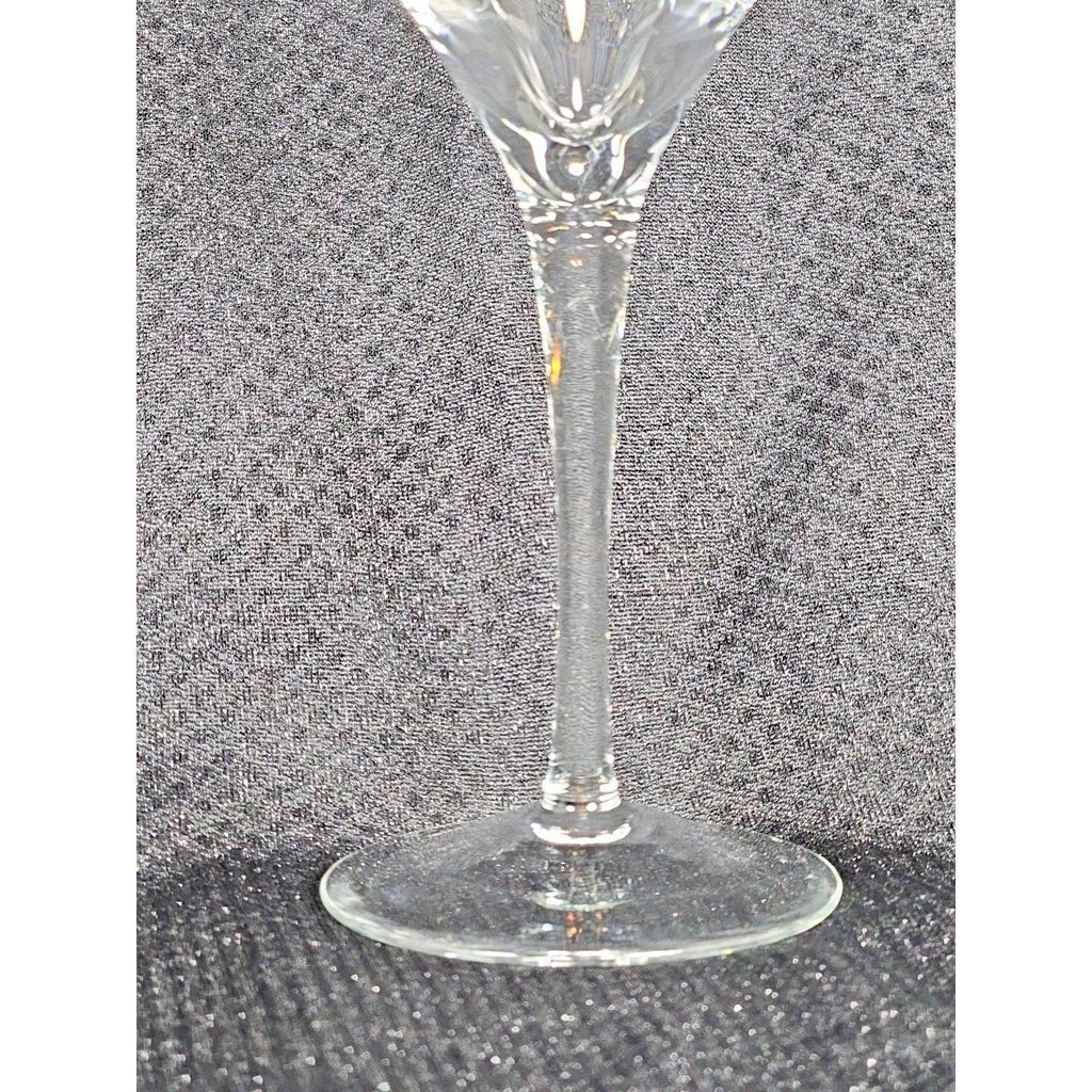 Vintage Crystal Wine Glass Clear Stemmed Barware 6.5"