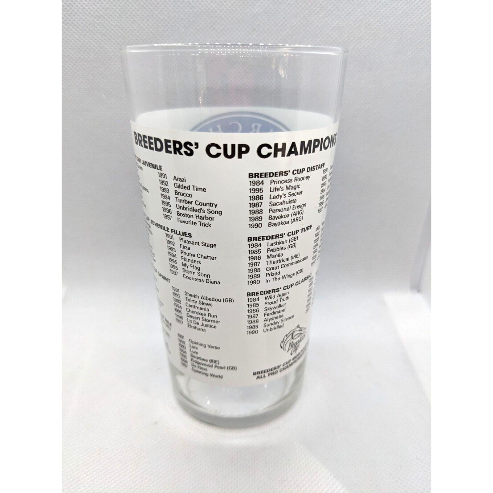 Vintage Breeders Cup 1998 Churchill Downs Racing Glass by Libbey