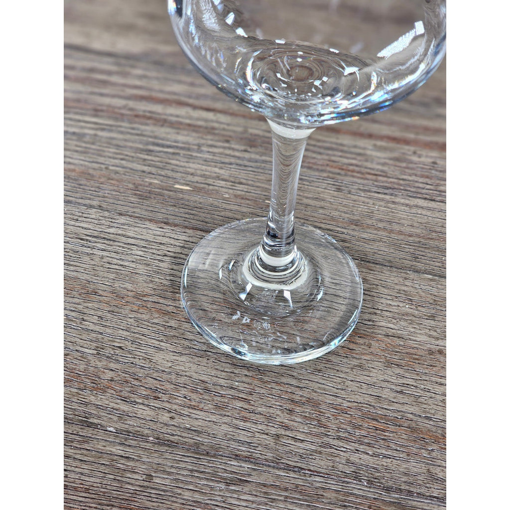 Vintage Clear Stemmed Wine Glass 8.5" Tall Classic Barware