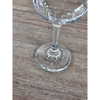 Vintage Clear Stemmed Wine Glass 8.5" Tall Classic Barware