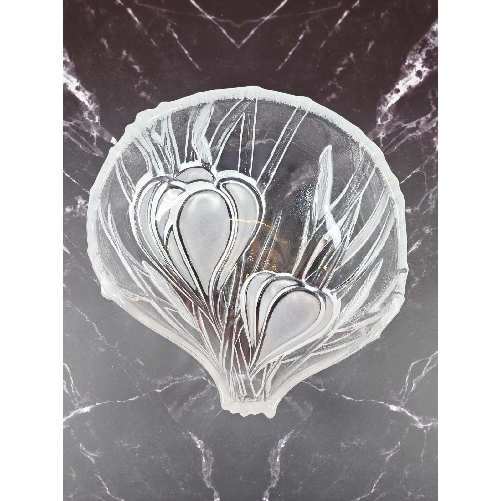 Vintage Mikasa Frosted Glass Garlic Bowl Elegant Kitchen Serving Dish