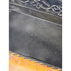 Vintage Embossed Oval Metal Planter Gold Verdigris Cachepot 18.5"