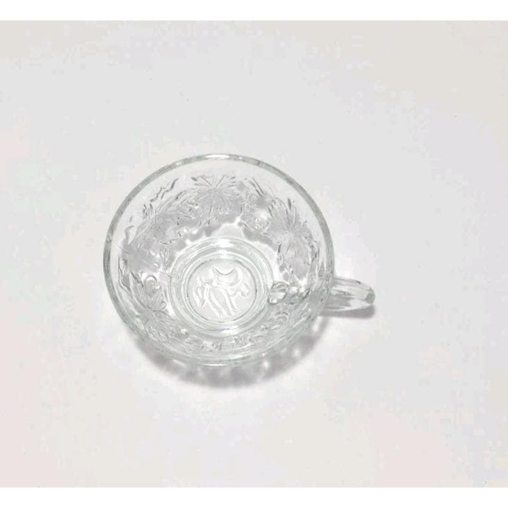 Princess House Fantasia Cup Poinsettia Crystal Pedestal Glass