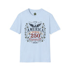 America Turns 250 Shirt 1776 2026 Patriotic Eagle 4th July Tee